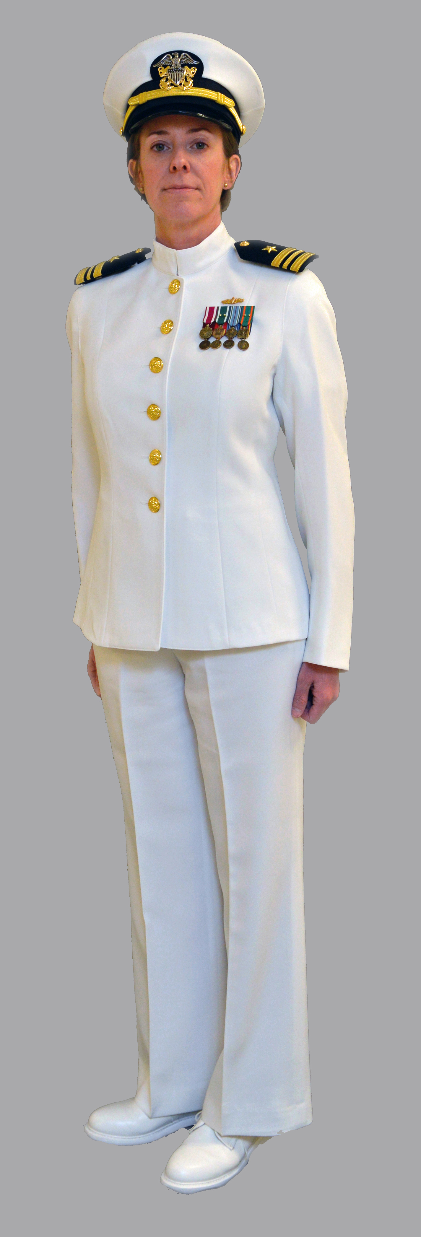 White Female Dress Mini Medals